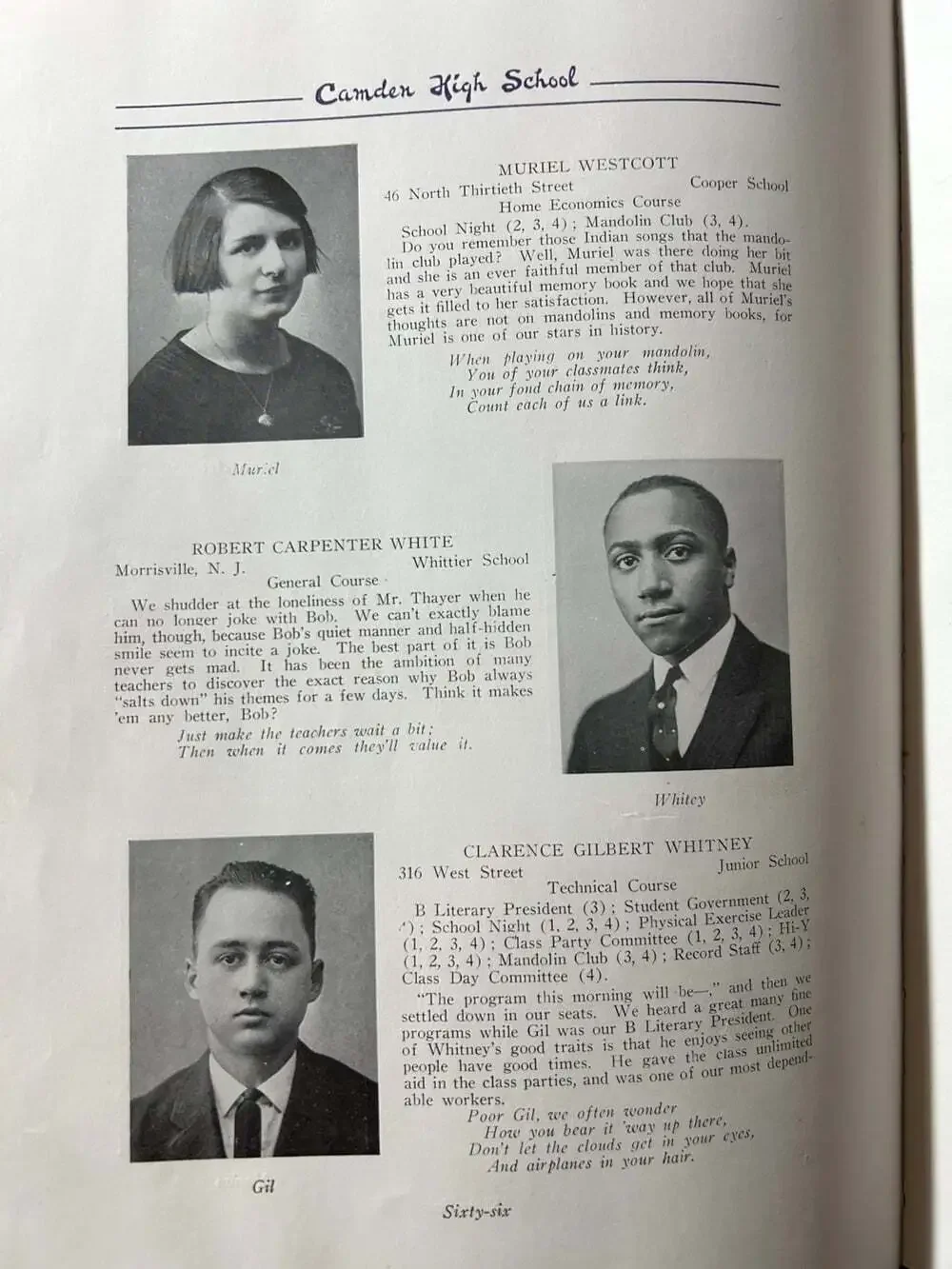 Camden New Jersey Roaring 20s 1924 Antique Year book The Purple And Gold